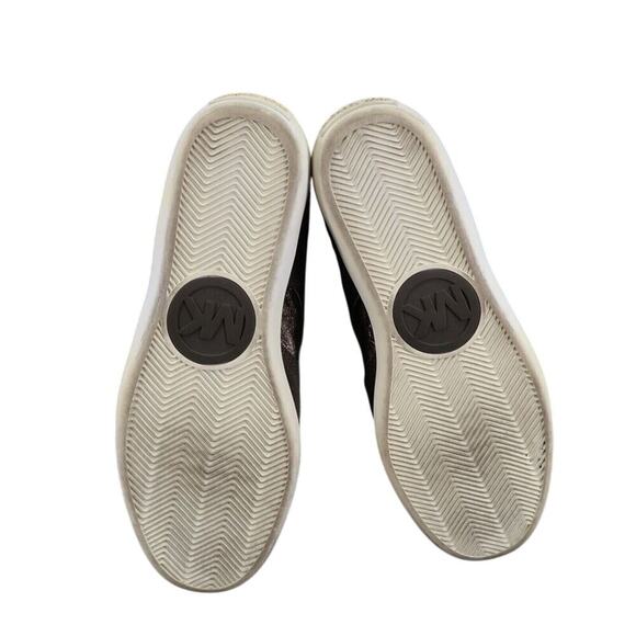 Michael Kors Shoes Womens 10 Sneakers Fashion Lifestyle Hidden Wedge Leather Mid - Picture 13 of 16